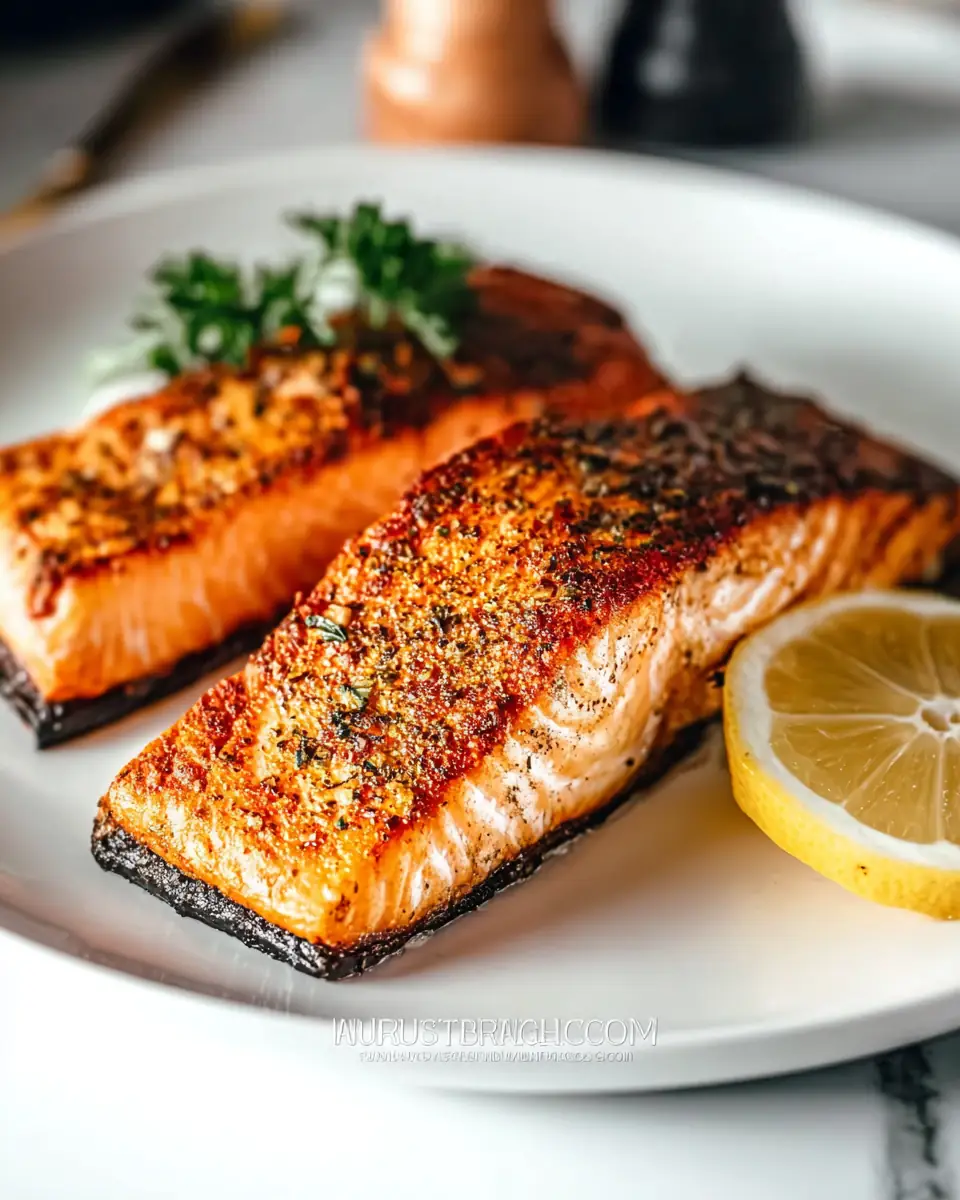 A delicious plate of Air Fryer Salmon