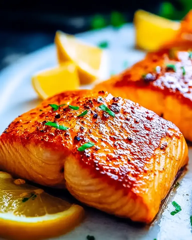A delicious plate of Air Fryer Salmon