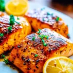 A delicious plate of Air Fryer Salmon