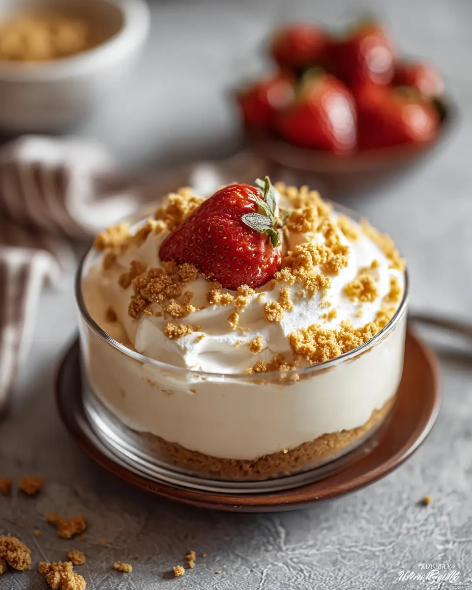 A delicious plate of Amazing 2 Minute High Protein Cheesecake Fluff