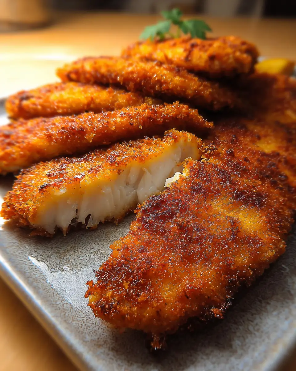 A delicious plate of Amazing crispy air fryer fish in 10 minutes