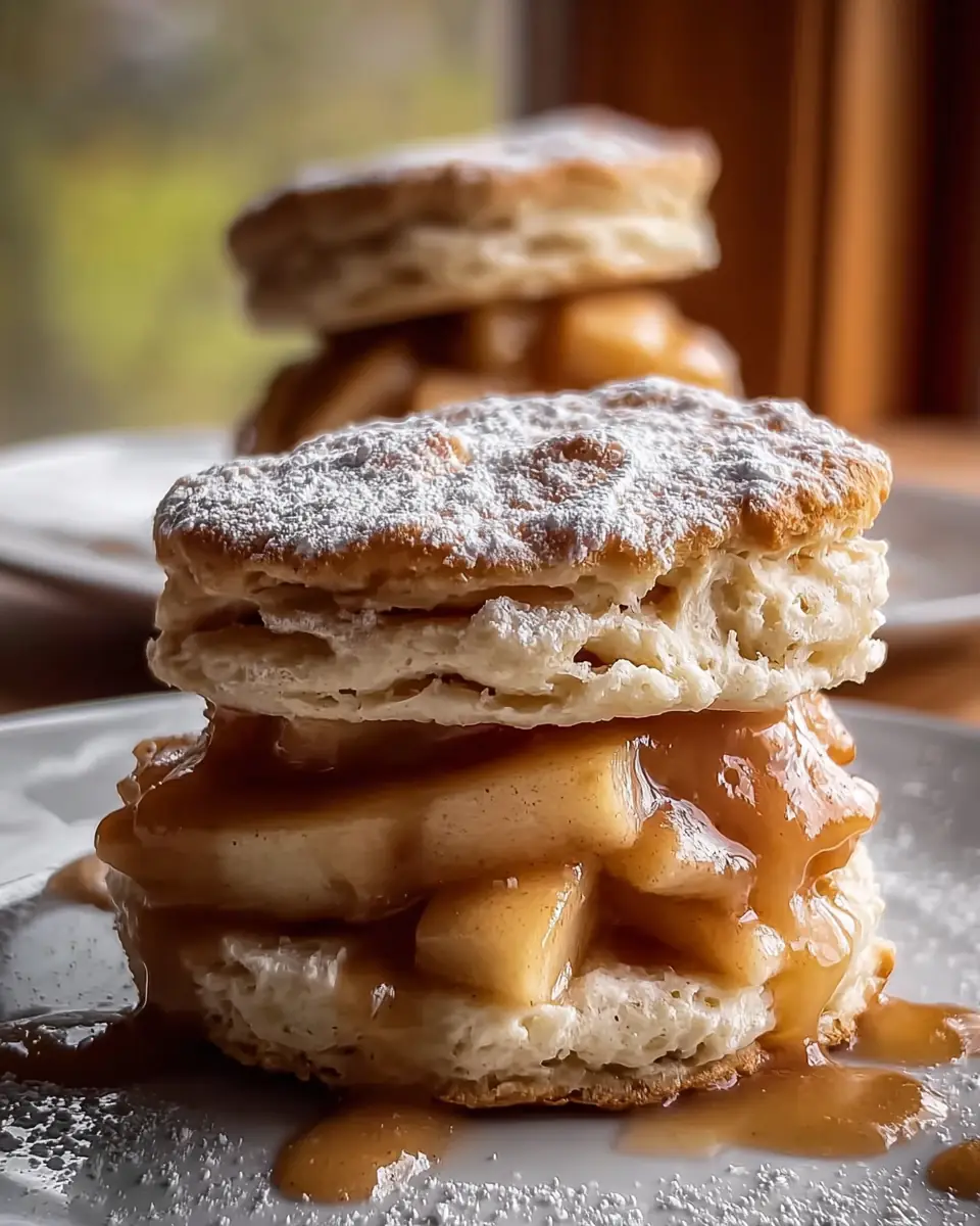 A delicious plate of Apple Pie Biscuit Sandwiches: