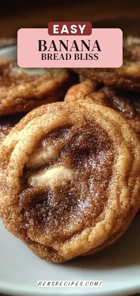 Pinterest pin (Design 2) for Chewy Banana Bread Cookies: Comfort in Every Delicious Bite