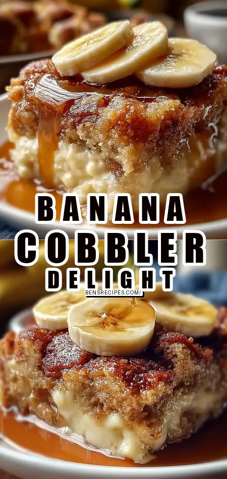 Pinterest pin (Design 1) for Southern Banana Cobbler: A Delicious & Easy Dessert Recipe