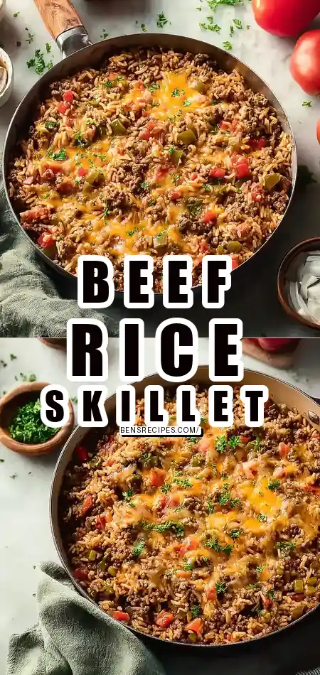Classic Ground Beef and Rice Skillet - Homefoodkitchen