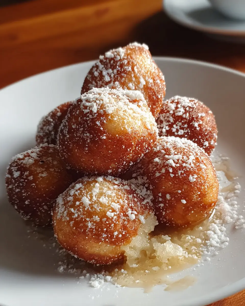 A delicious plate of Banana Donut Holes