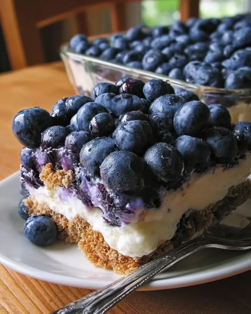 A delicious plate of Blueberry Delight