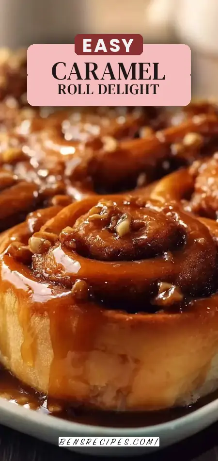 Pinterest pin (Design 2) for Old Fashioned Caramel Rolls