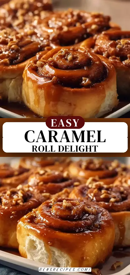 Pinterest pin (Design 3) for Old Fashioned Caramel Rolls