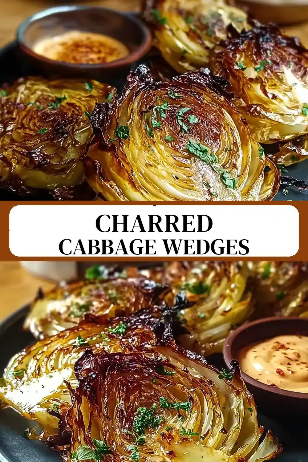 Irresistibly Charred Roasted Cabbage Wedges with Spicy Aioli