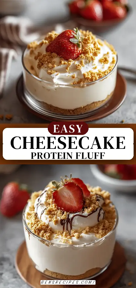 Pinterest pin (Design 3) for Amazing 2 Minute High Protein Cheesecake Fluff
