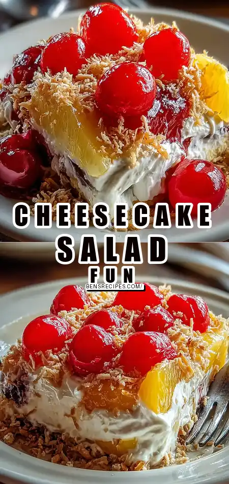 Pinterest pin (Design 1) for Hawaiian Cheesecake Salad