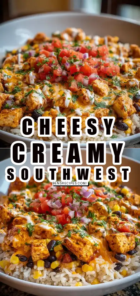 One-Pot Cheesy Southwest Chicken & Rice: Creamy Bliss!