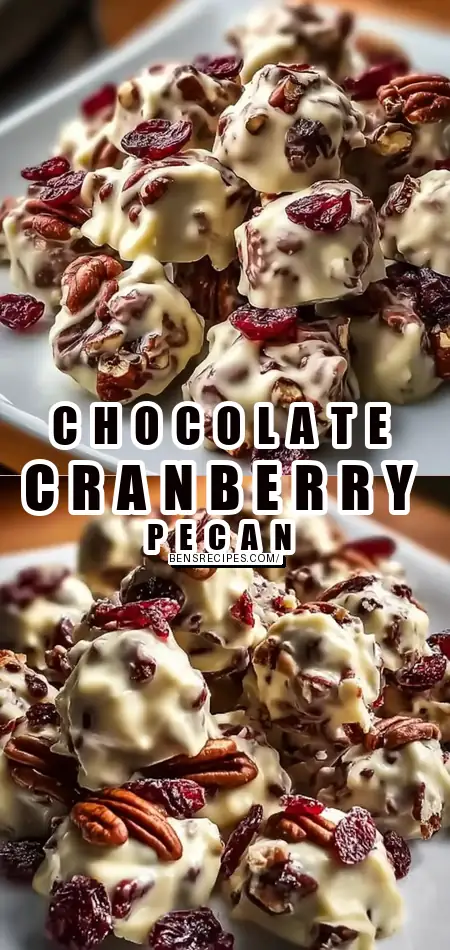 Chocolate Cranberry Pecan Clusters