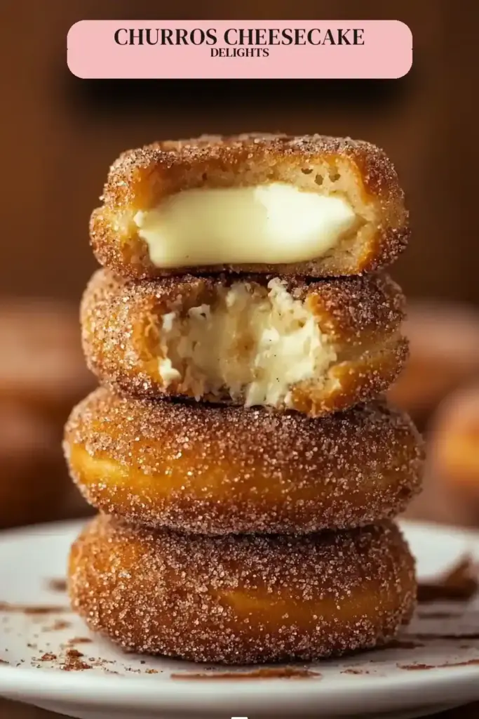 Pinterest pin (Design 2) for Churros Cheesecake Cookies