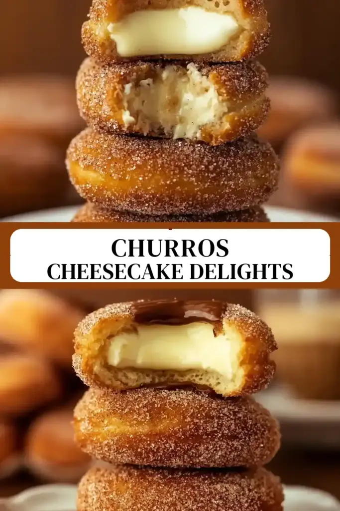 Pinterest pin (Design 3) for Churros Cheesecake Cookies