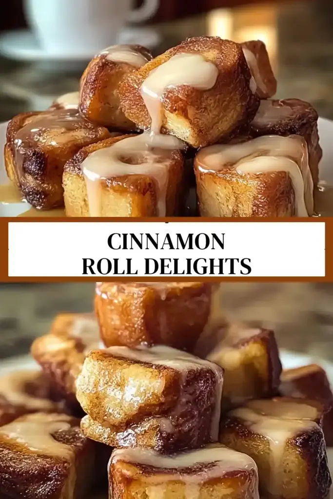 Pinterest pin (Design 3) for Irresistible Cinnamon Roll French Toast Bites: A Sweet Morning Treat