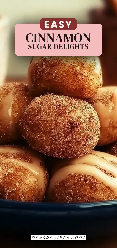 Pinterest pin (Design 2) for Cinnamon Sugar Biscuit Bites Recipe