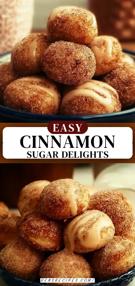 Pinterest pin (Design 3) for Cinnamon Sugar Biscuit Bites Recipe