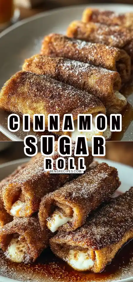 Pinterest pin (Design 1) for Cinnamon Sugar French Toast Roll-Ups