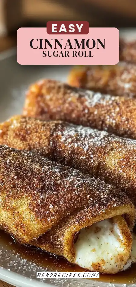 Pinterest pin (Design 2) for Cinnamon Sugar French Toast Roll-Ups