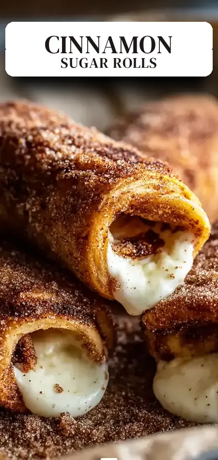 Pinterest pin (Design 2) for Cream Cheese Cinnamon Sugar Rolls: A Gooey, Golden-Brown Masterpiece