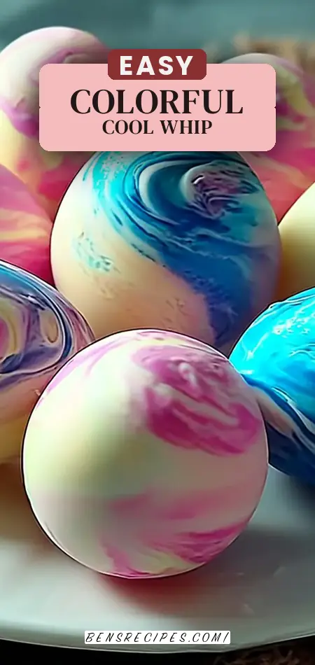 Pinterest pin (Design 2) for Colorful Cool Whip Easter Eggs for Family Fun and Flavor