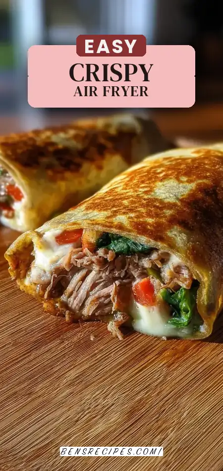 Pinterest pin (Design 2) for Air Fryer Wraps