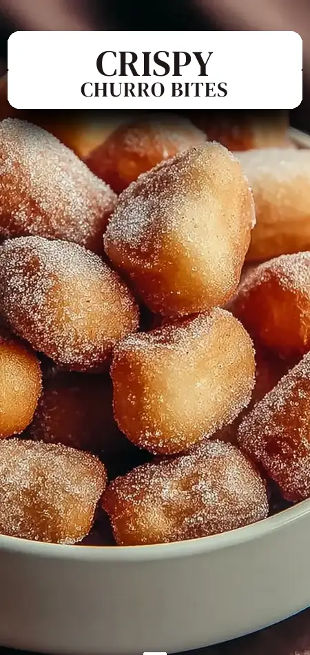 Pinterest pin (Design 2) for Crispy Air Fryer Churro Bites: Easy Treats