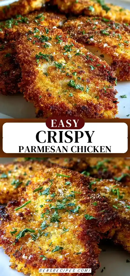 Pinterest pin (Design 3) for Crispy Air Fryer Parmesan Crusted Chicken