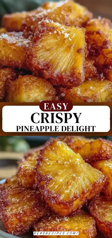 Pinterest pin (Design 3) for Air Fryer Pineapple Chunks
