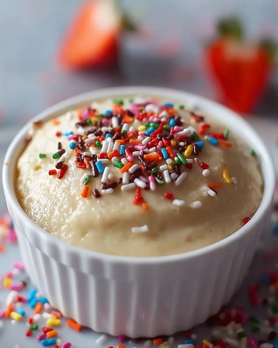 A delicious plate of Cake Batter Protein Pudding