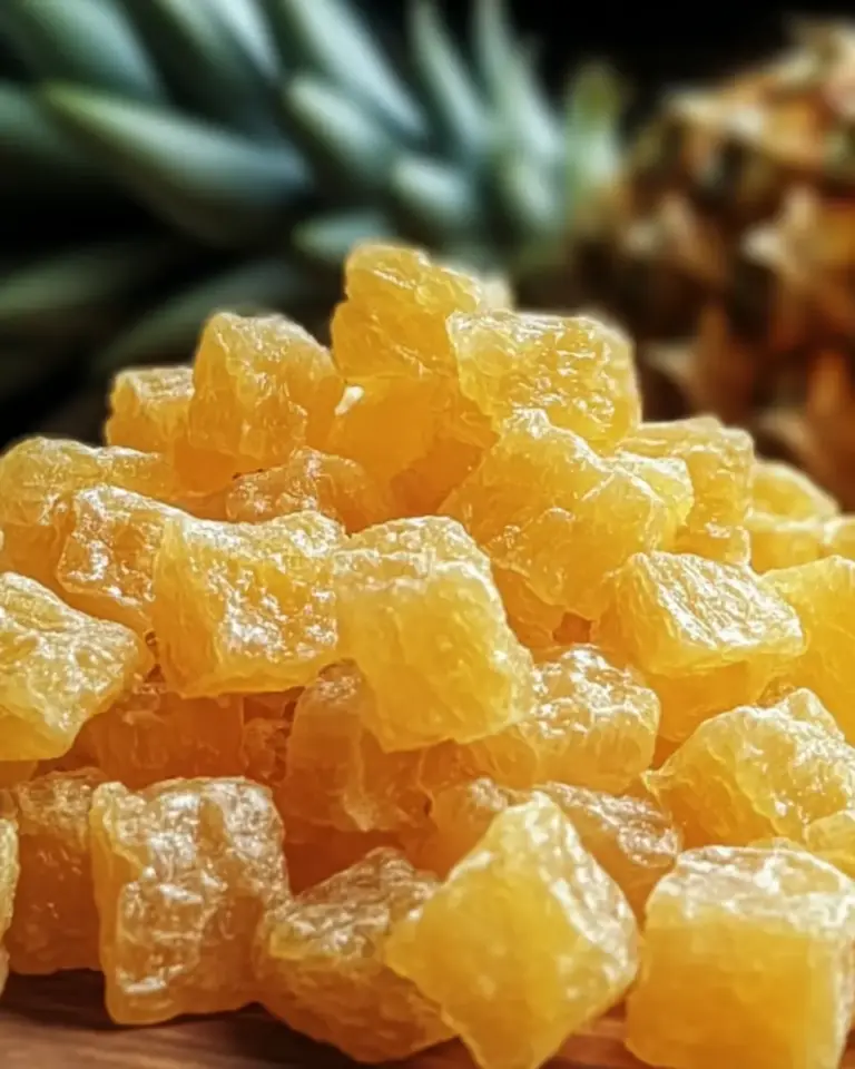A delicious plate of Candied Pineapple Bites