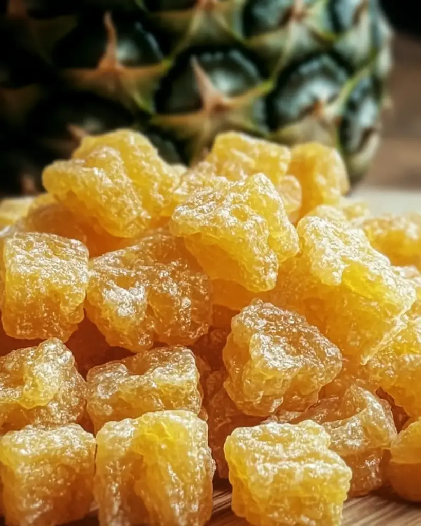 A delicious plate of Candied Pineapple Bites