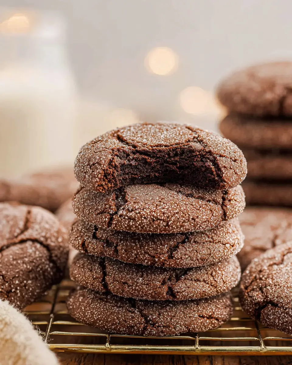A delicious plate of Chocolate Sugar Cookies
