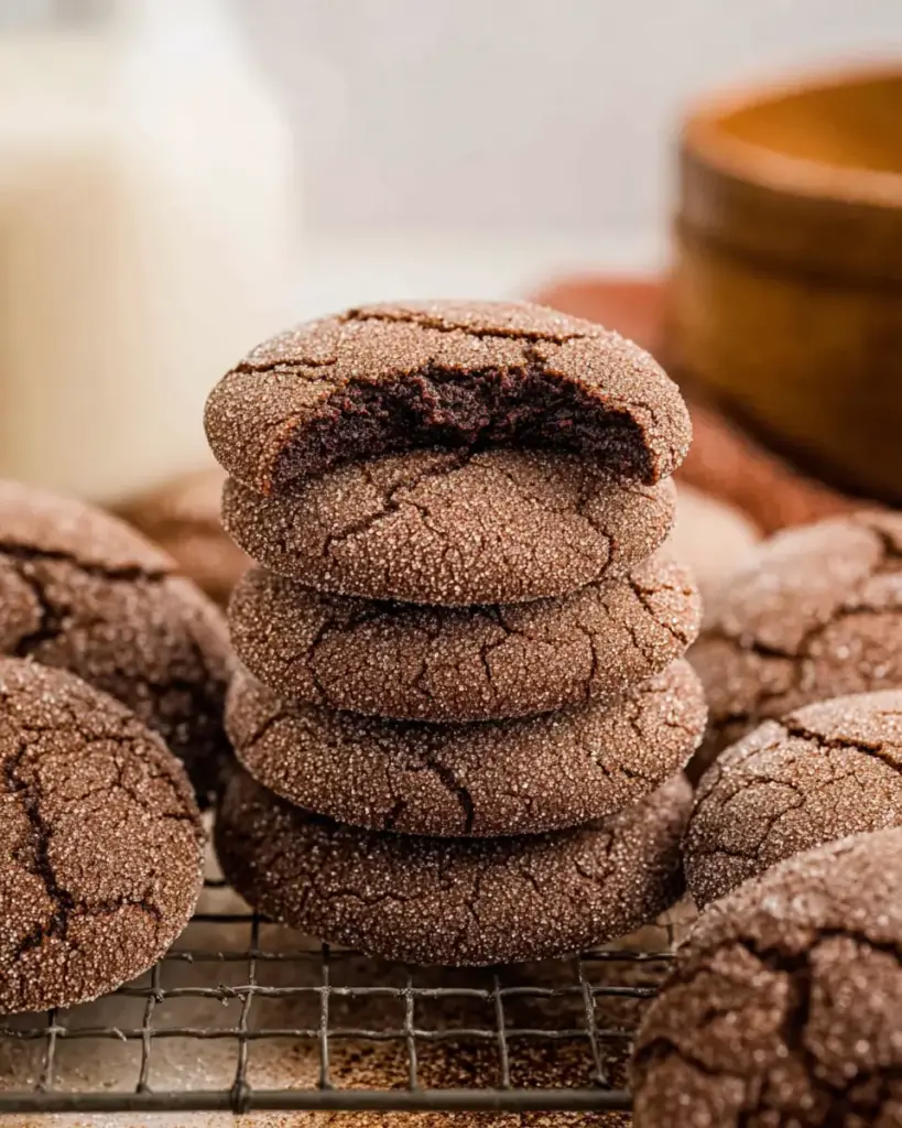 A delicious plate of Chocolate Sugar Cookies