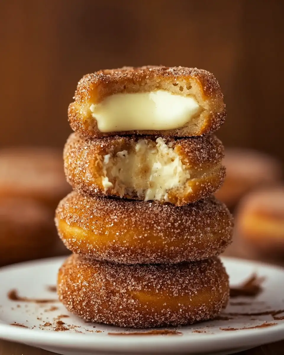 A delicious plate of Churros Cheesecake Cookies