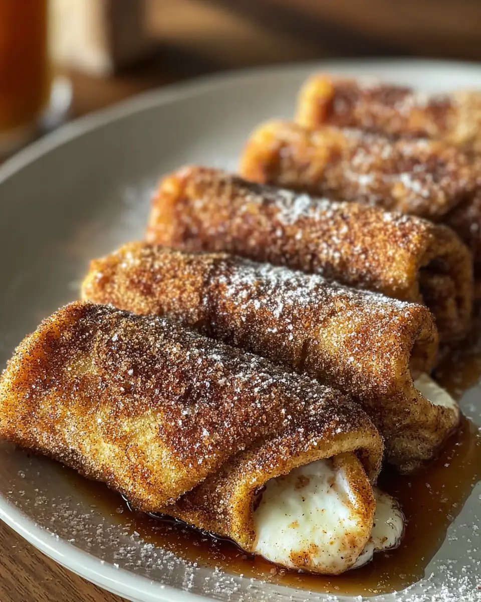 A delicious plate of Cinnamon Sugar French Toast Roll-Ups