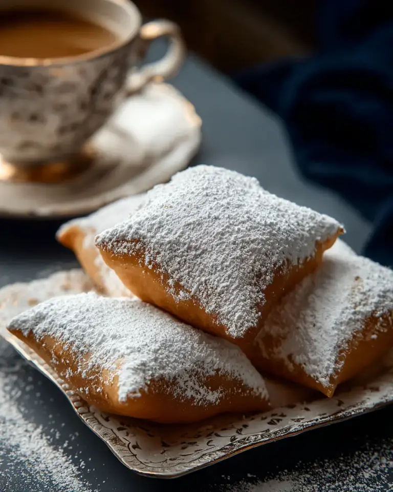 A delicious plate of Classic New Orleans Beignets