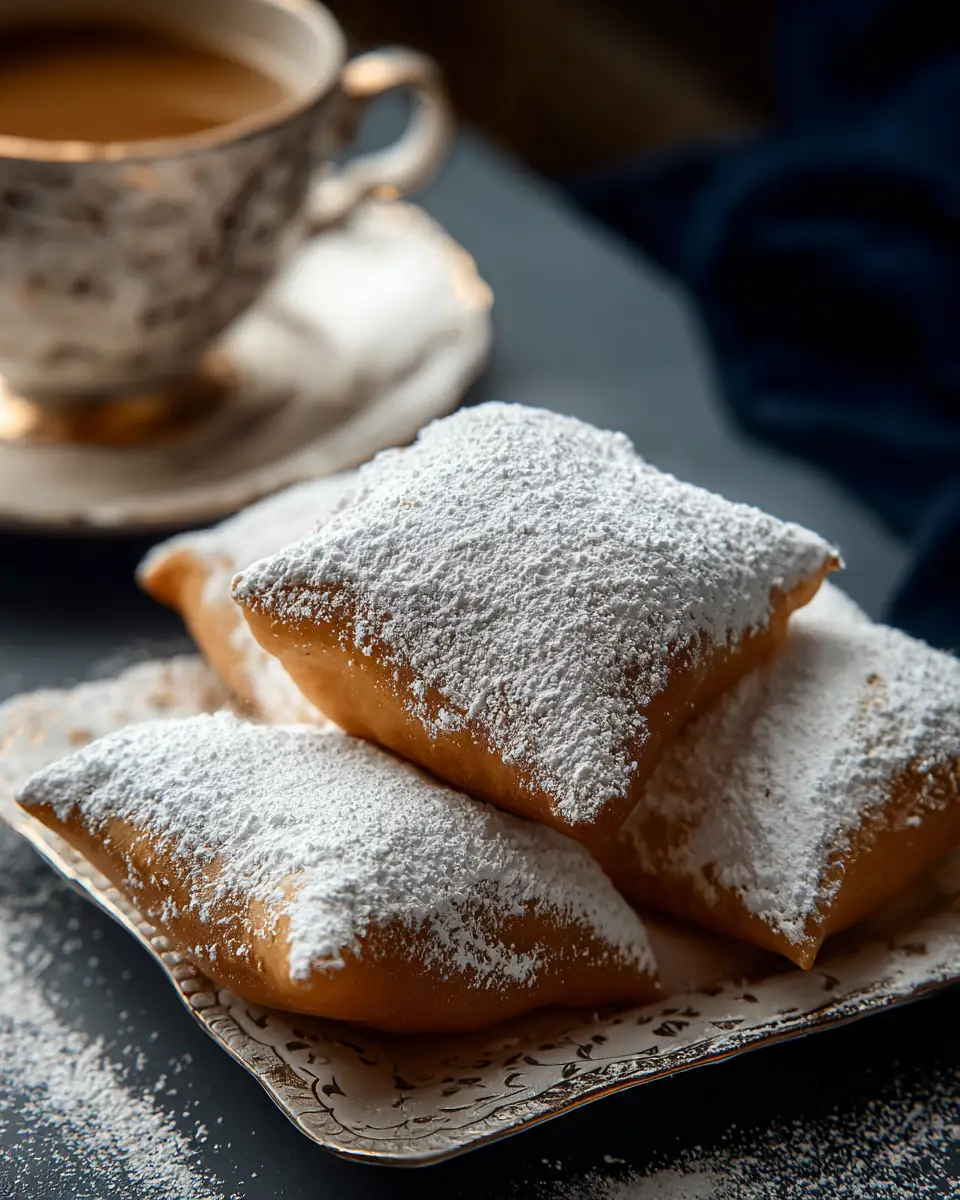 A delicious plate of Classic New Orleans Beignets
