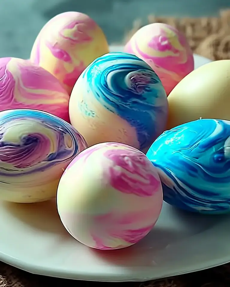 A delicious plate of Colorful Cool Whip Easter Eggs for Family Fun and Flavor
