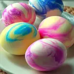 A delicious plate of Colorful Cool Whip Easter Eggs for Family Fun and Flavor
