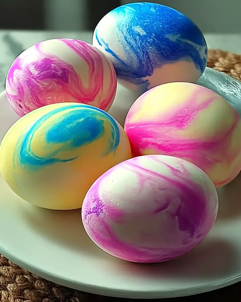 A delicious plate of Colorful Cool Whip Easter Eggs for Family Fun and Flavor