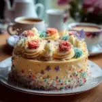 A delicious plate of Confetti Spring Cake