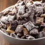 A delicious plate of Cookies and Cream Muddy Buddies Recipe