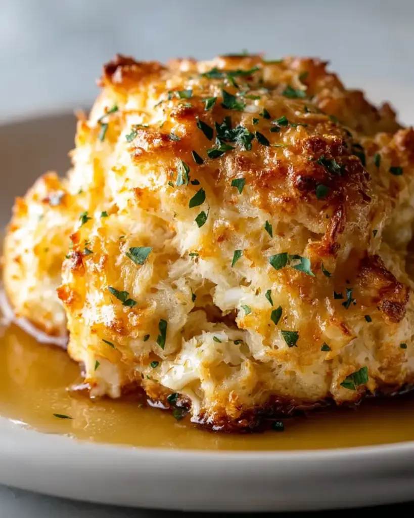 A delicious plate of Crab Stuffed Cheddar Bay Biscuits with Lemon Butter Sauce