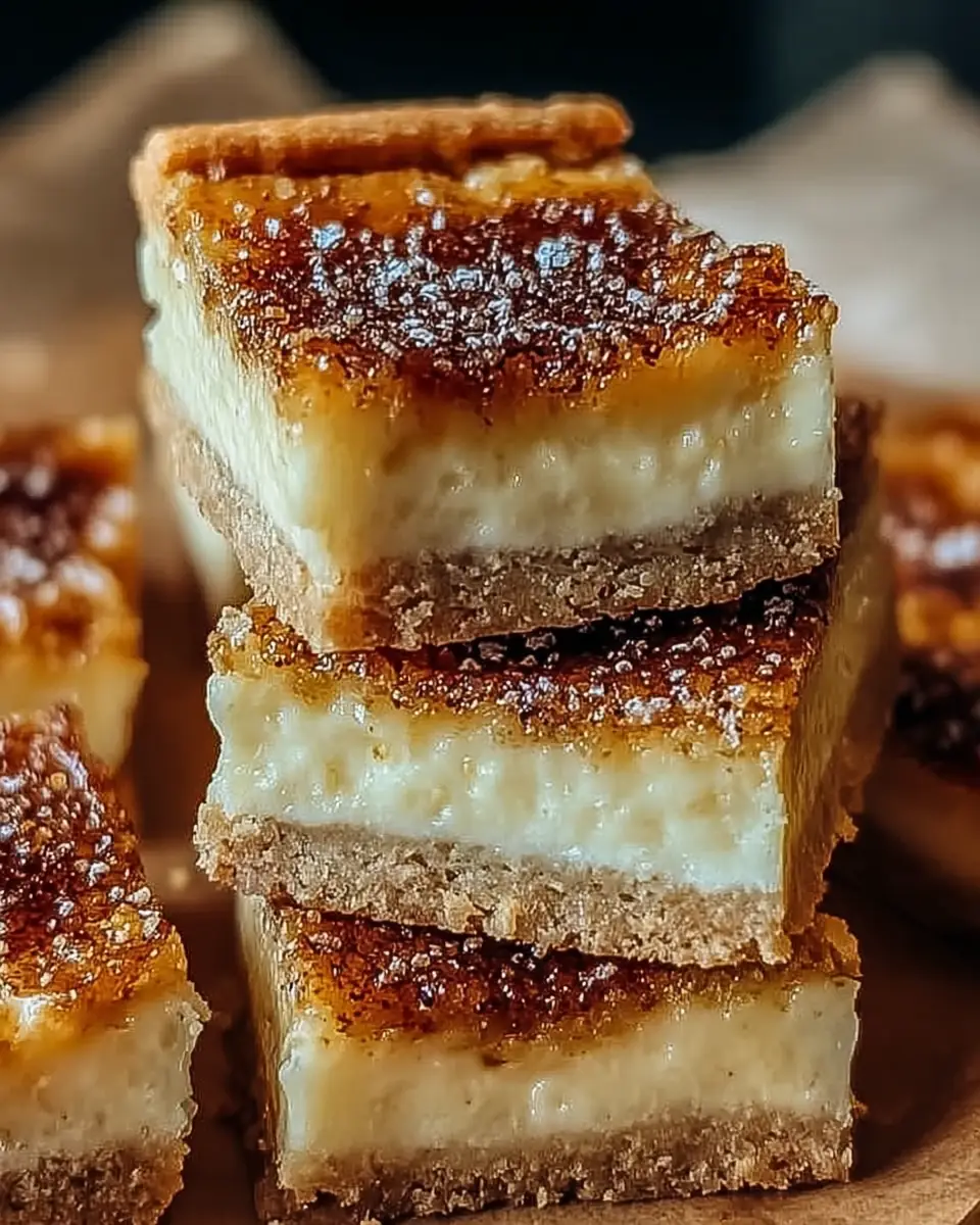 A delicious plate of Crème Brûlée Cookie Bars Recipe