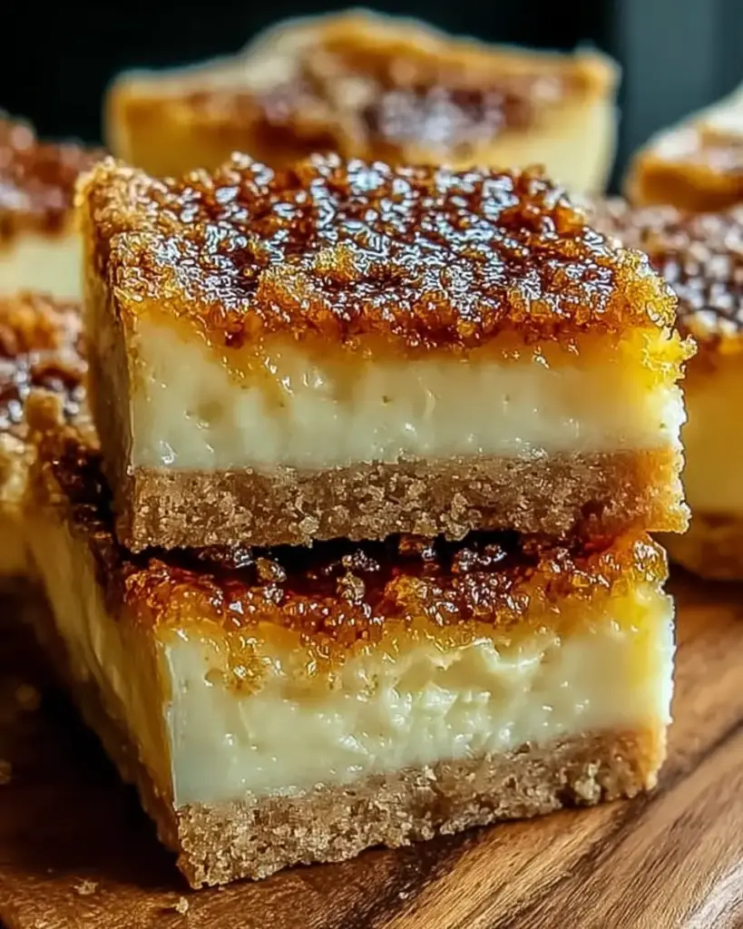 A delicious plate of Crème Brûlée Cookie Bars Recipe