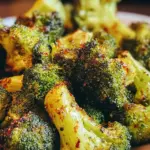 A delicious plate of Crispy Air Fryer Broccoli