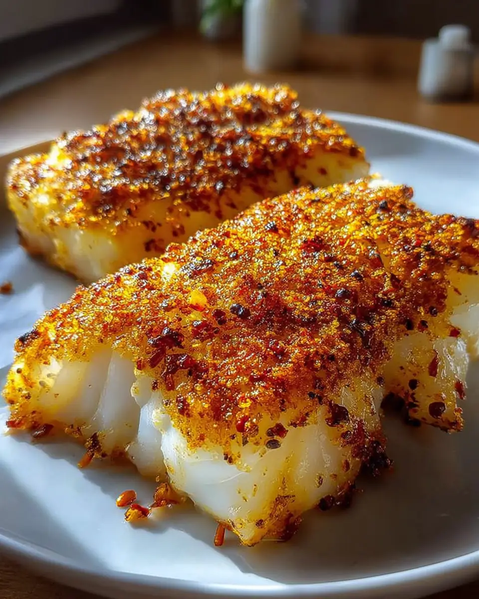 A delicious plate of Crispy Air Fryer Cod Fillets Ready in 15 Minutes